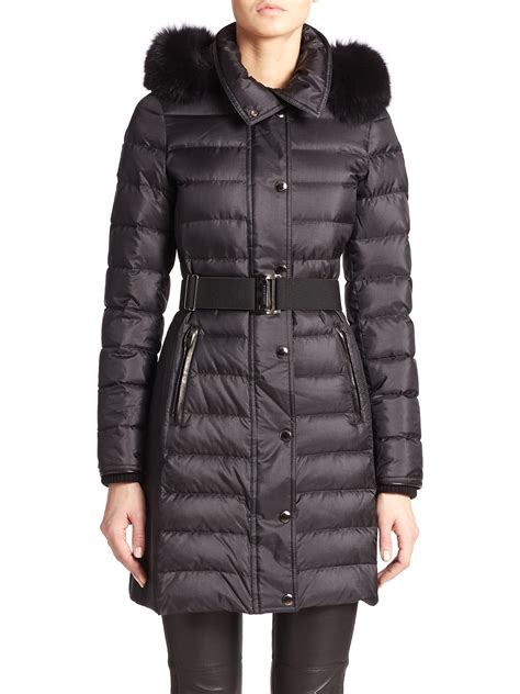 burberry aberydale fur coat|burberry coats for women.